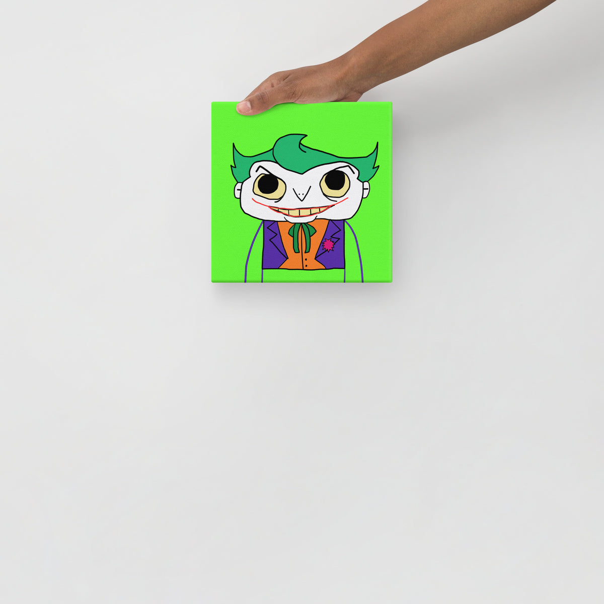 Crime Clown Canvas Print 8" x 8"