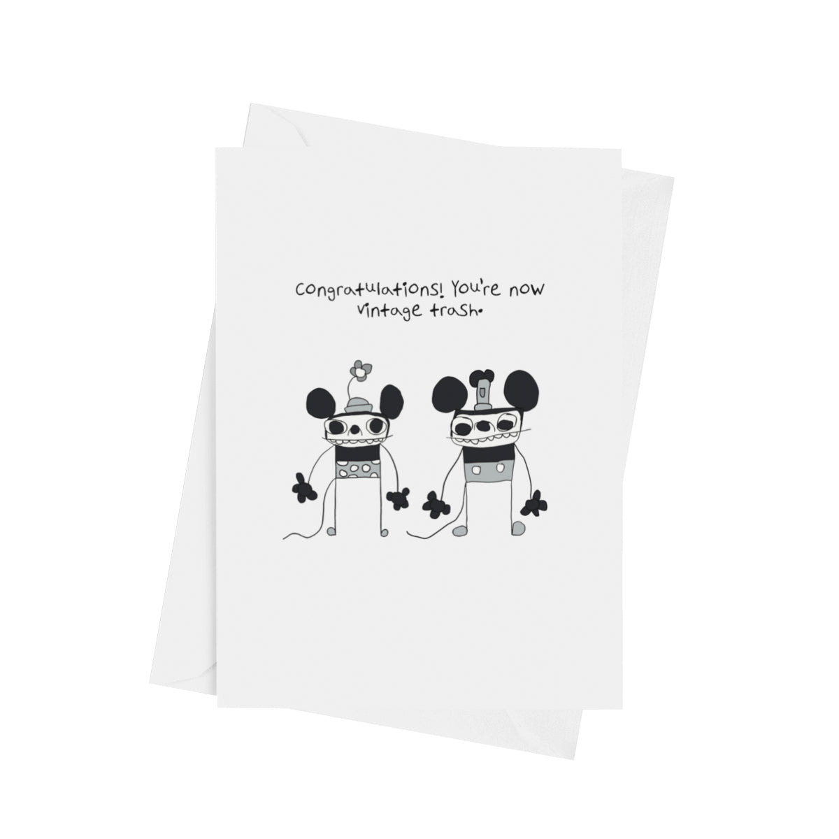 Steamboat Big Ear Barry & Polka Dot Patty - Vintage Trash Greeting Card