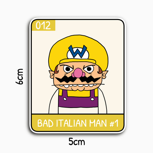Bad Italian Man #1 - Unruly Punk Series 01 Collectable Sticker