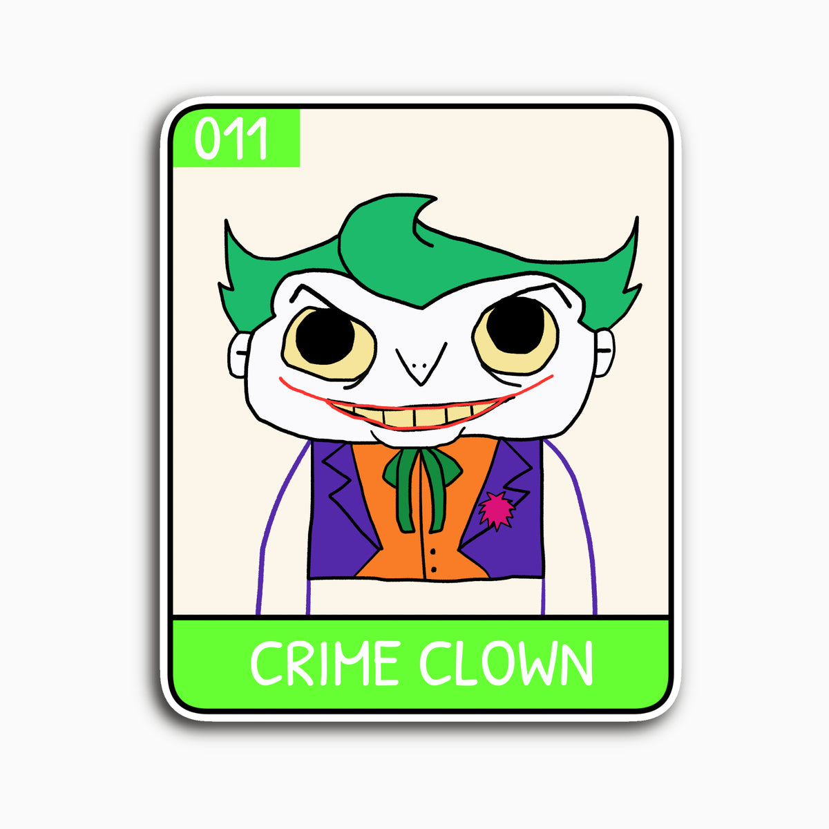 Crime Clown - Unruly Punk Series 01 Collectable Sticker
