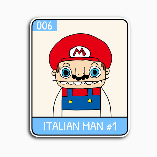 Italian Man #1 - Unruly Punk Series 01 Collectable Sticker
